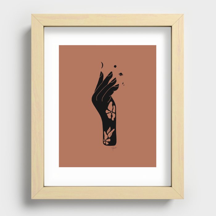 Reaching Recessed Framed Print