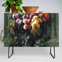 Painting of hanging grapes - Edwin Deakin Credenza