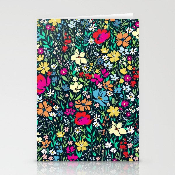 Summer floral print, colorful meadow Stationery Cards