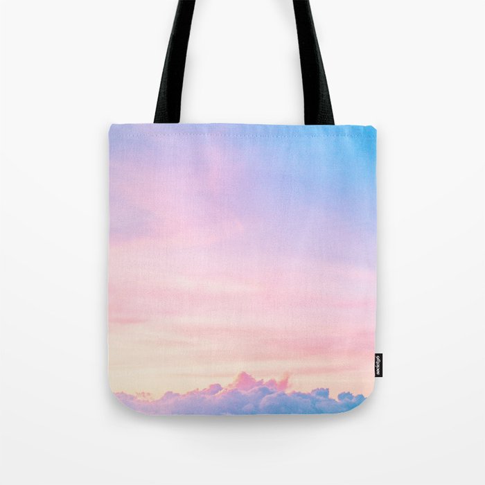 clouds in the pastel sky Tote Bag