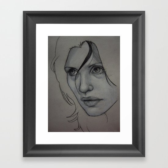 Charcoal experiment #3 Framed Art Print