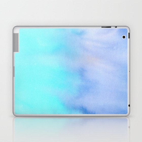 shades of blue - abstract watercolor art Laptop & iPad Skin