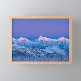 Last Light on the Livingston Range  Framed Mini Art Print