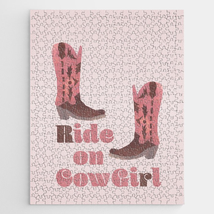 Ride on Cowgirl -  Boots Cowboy Jigsaw Puzzle