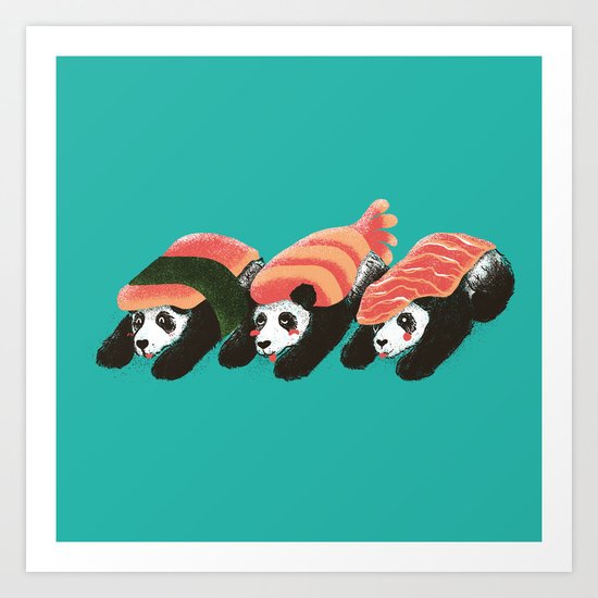 Sushi Panda Art Print