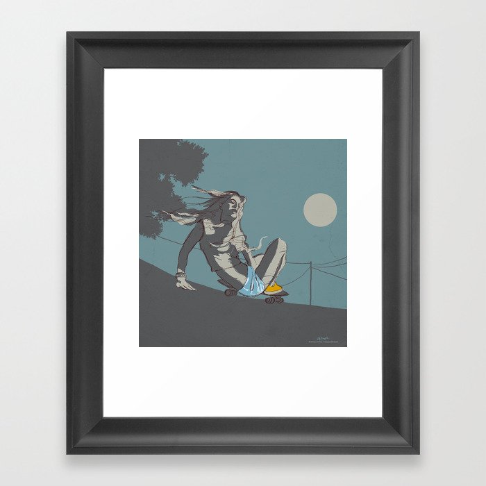 skate girl Framed Art Print