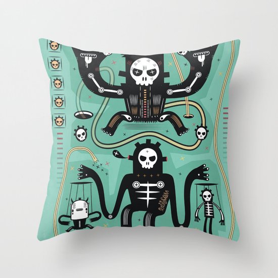 Chamanistik in blue Throw Pillow