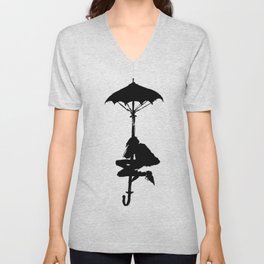 umbrella Travel V Neck T Shirt