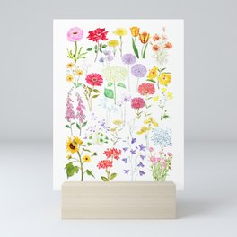  colorful botanical flowers collection 2020 Mini Art Print