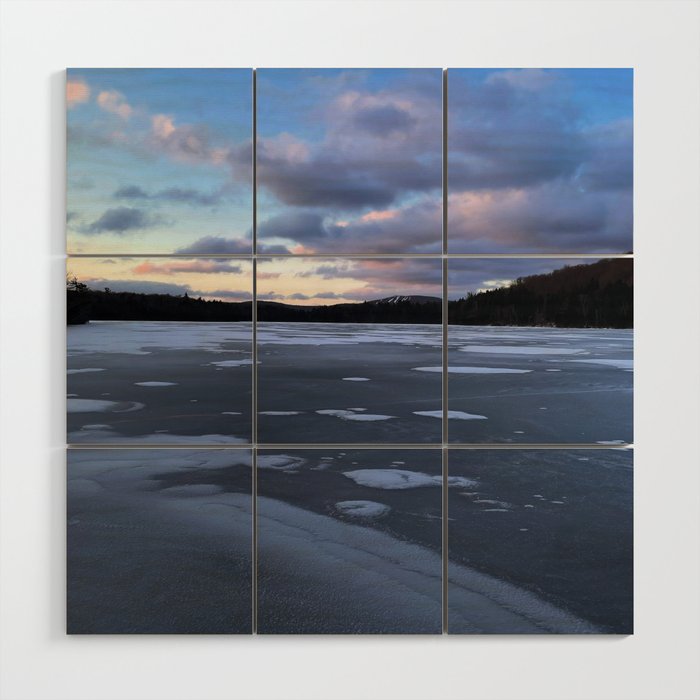 Icy Sunrise in Southern Vermont Wood Wall Art