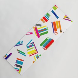 Wrapping paper with colored books Yoga Mat