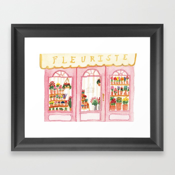 Flower Shop painting Framed Art Print