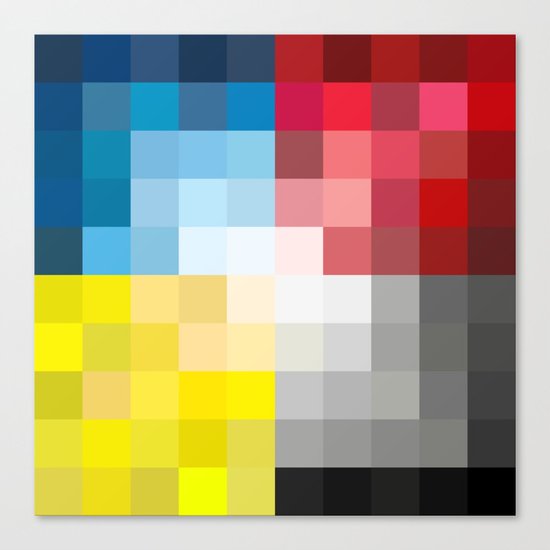 CMYK Pixel Canvas Print