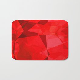 Mottled Red Poinsettia 1 Ephemeral Abstract Polygons 2 Bath Mat