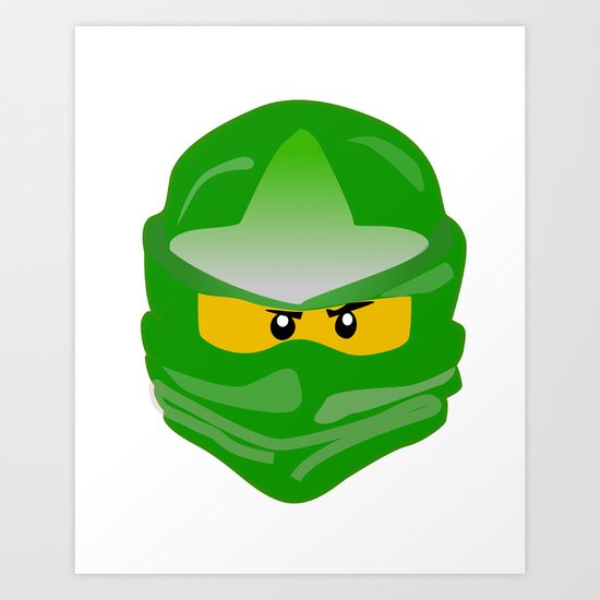 Ninjago face Lloyd Art Print
