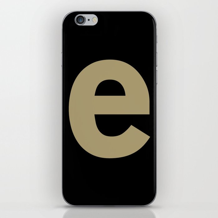 letter E (Sand & Black) iPhone Skin