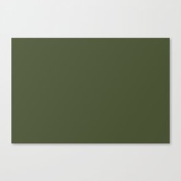 Dark Green-Brown Solid Color Pantone Chive 19-0323 TCX Shades of Green Hues Canvas Print