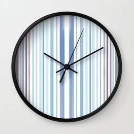 Bars Blue Gray Lilac Wall Clock