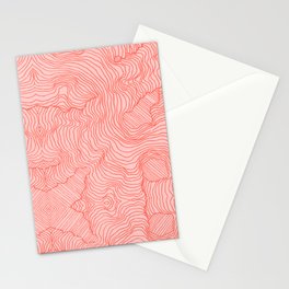 Living Coral Lines Stationery Card