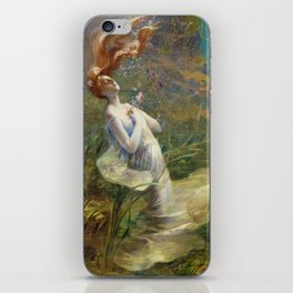 Ophelia madly in love (drowning) from William Shakespeare's Hamlet portrait woman under water painting iPhone Skin