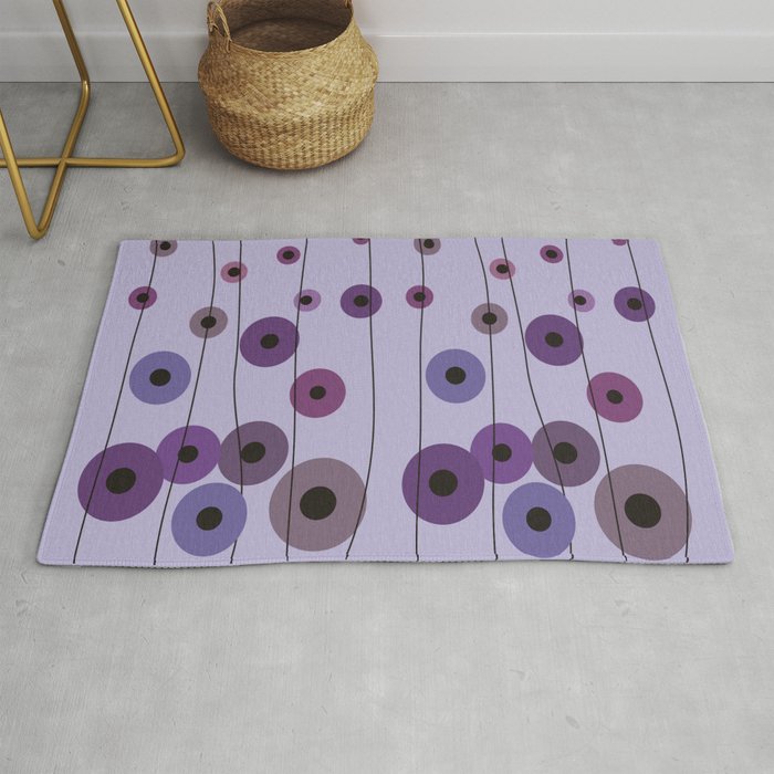 Contemporary Purple Circles Rug By Kippy