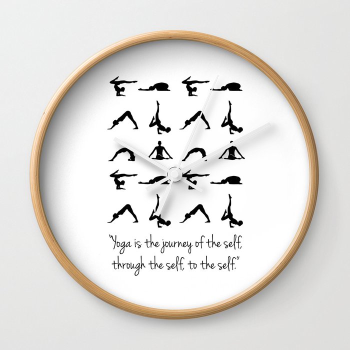 Yoga Quotes Wall Clock By Shawlinmohd Society6