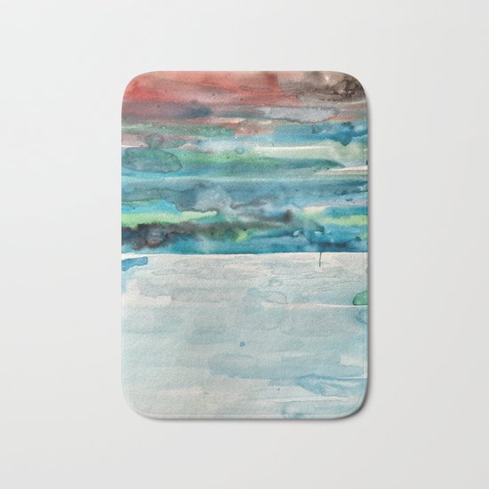 Miami Beach Watercolor #5 Bath Mat
