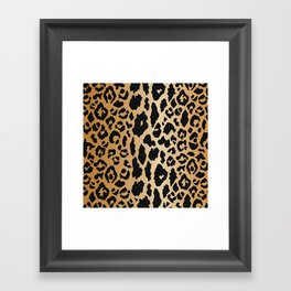 Leopard Print Linen Framed Art Print