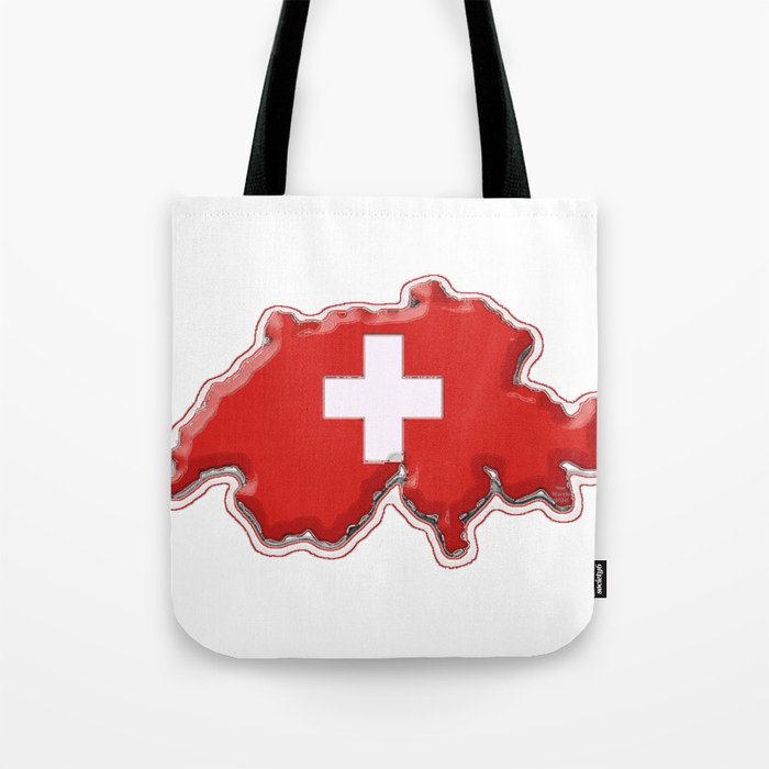 Switzerland Map With Swiss Flag Tote Bag By Havoc Switzerland Map With Swiss Flag Tote Bag By Havoc