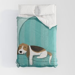 Happy Couch Beagle | Cute Sleeping Dog Comforter