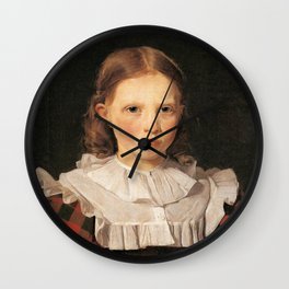 Christen Købke - Portrait of Adolphine Købke, Sister of the Artist Wall Clock