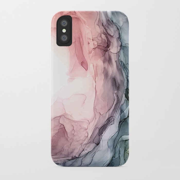 blush and blue dream 1: original painting iphone case