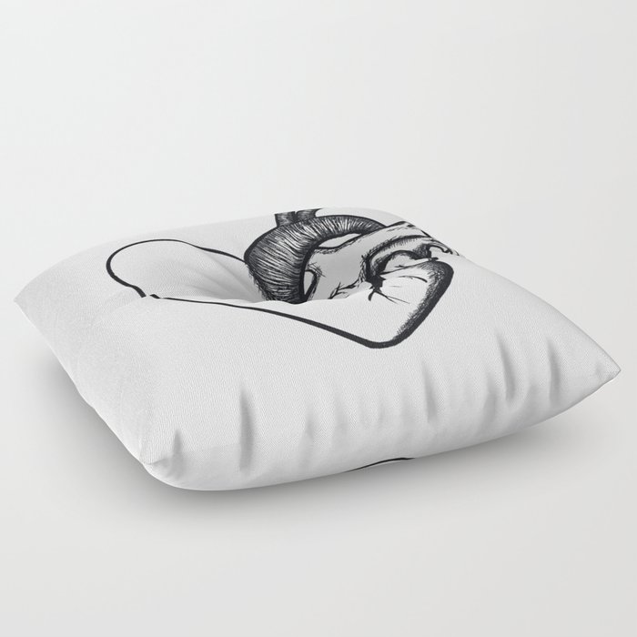 SPLIT HEART Floor Pillow