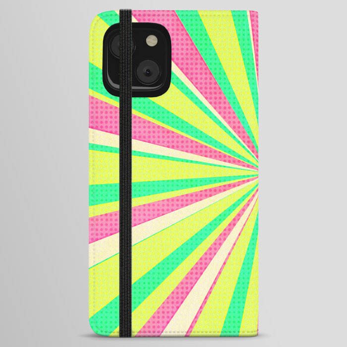 Cartoon green and pink iPhone Wallet Case