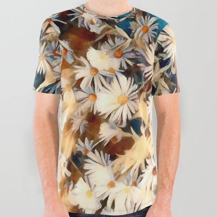 Chamomille floral pattern All Over Graphic Tee