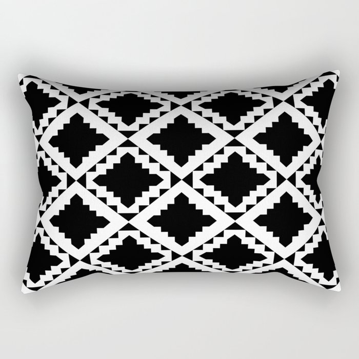 Modern Black Rectangular Pillow
