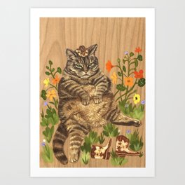 Cowboy Cat Art Print