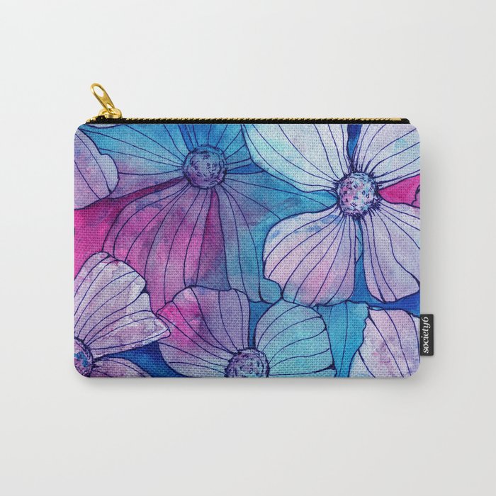 Layered Dogwood Blossoms Carry-All Pouch