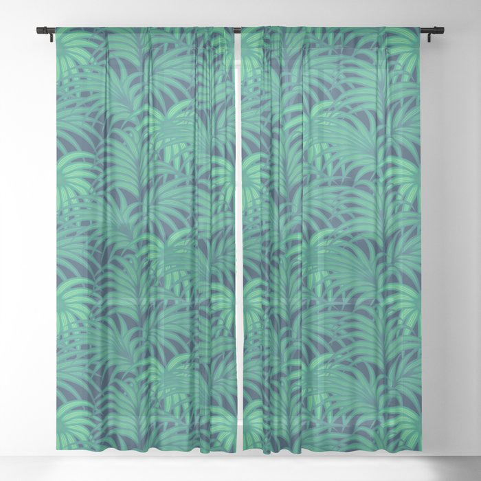 Palm leaves VIII Sheer Curtain