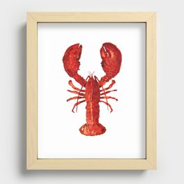 Watercolor Lobster #1 Recessed Framed Print