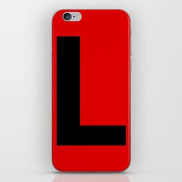 Letter L (Black & Red) iPhone Skin