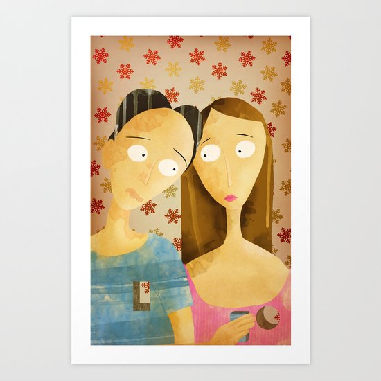 Lovers Art Print