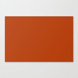Rust Orange Solid Color Popular Hues Patternless Shades of Orange Collection - Hex Value #B7410E Canvas Print