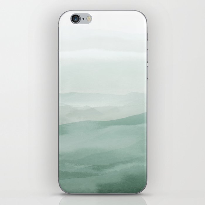 Sage Green Abstract 2, Watercolor Art Print By Synplus iPhone Skin