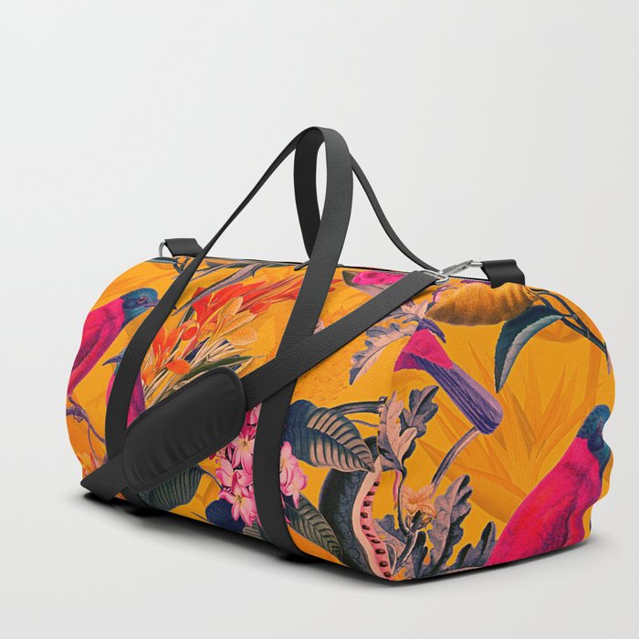 Vintage And Shabby Chic - Colorful Summer Botanical Jungle Garden Duffle Bag