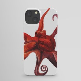 Red octopus iPhone Case