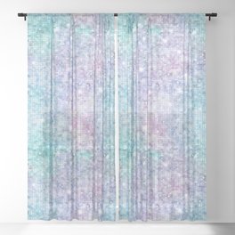 Luxury Holographic Sparkle Pattern Sheer Curtain