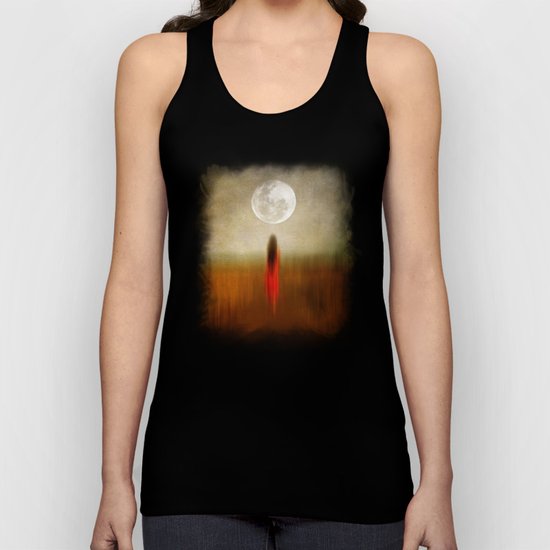 Woman in red. by Viviana Gonzalez Unisex Tank Top