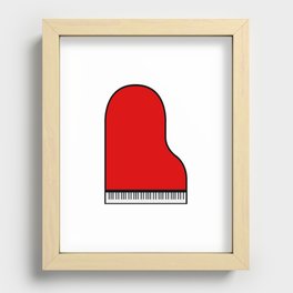 Red Grand Piano Recessed Framed Print