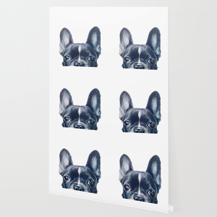 French Bull Dog Dog Illustration Original Painting Print Wallpaper